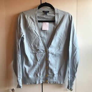 NWT Lands End sky blue cardigan